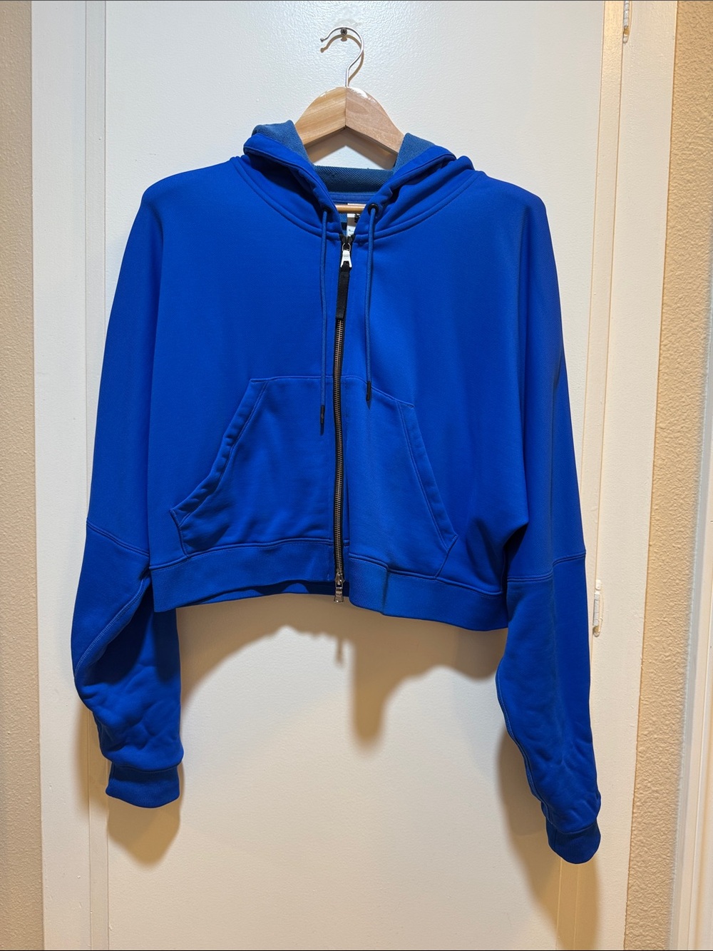 Nike Royal Blue Cropped Zip Hoodie Jacket